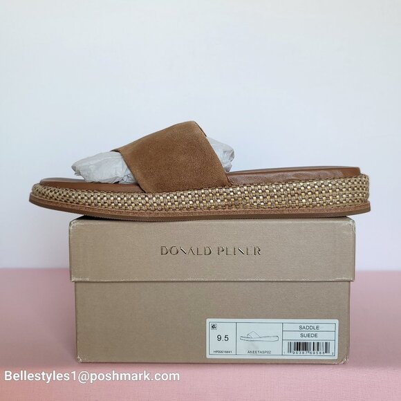 DONALD PLINER Aneeta Wedge Slip-on Sandals- Women’s Size 9.5M -Saddle Color⭐ - Picture 16 of 16